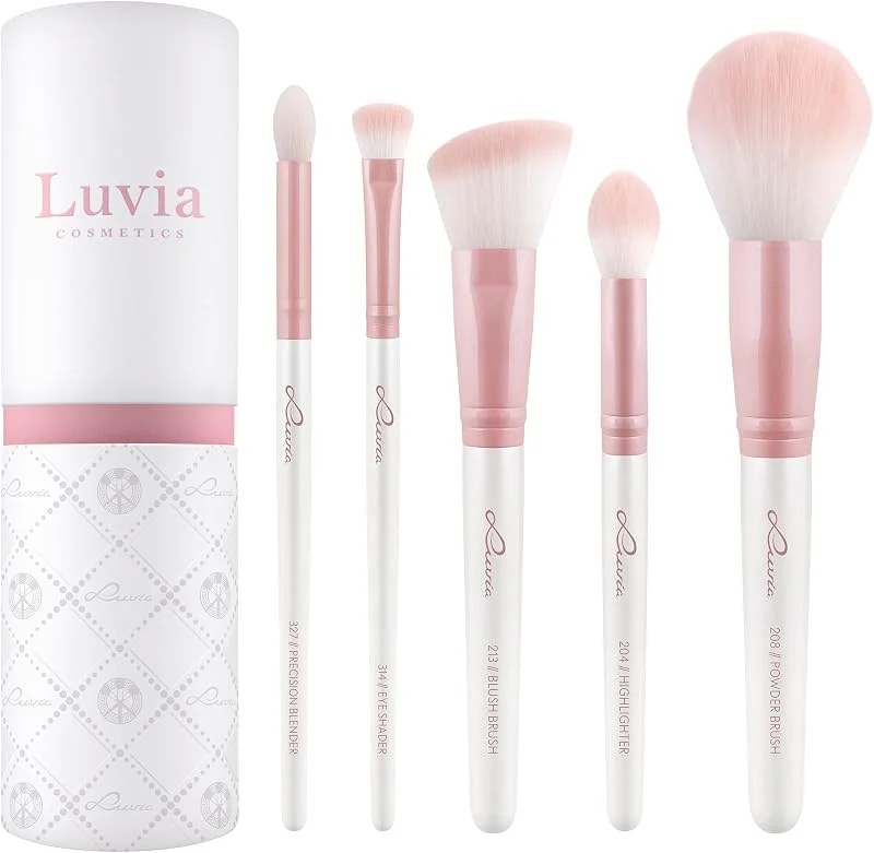 Set de pinceaux de maquillage Luvia, Daily Essential Set, pinceaux à poudre et à yeux, 5 pinceaux