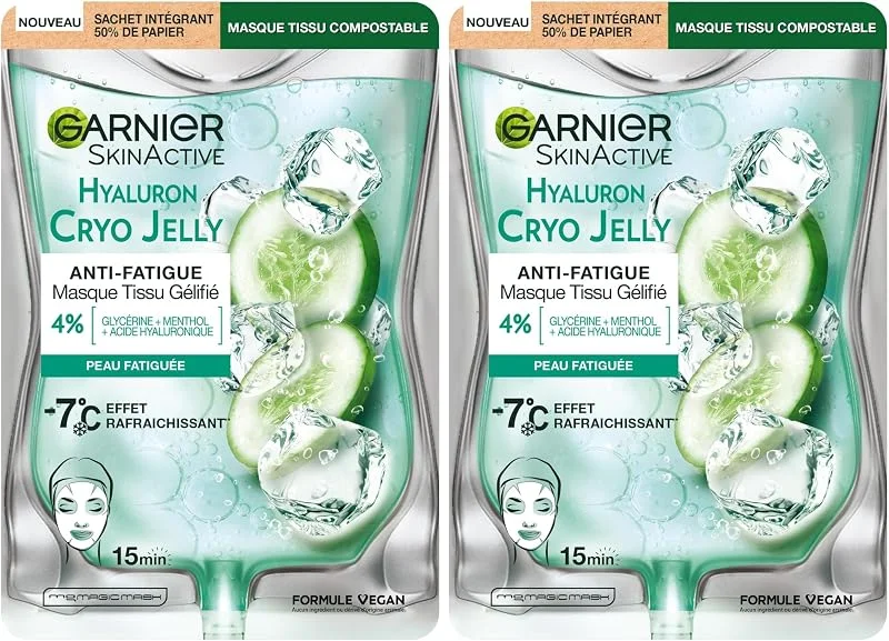 GARNIER Skin Active - Masque Visage Tissu Gélifié Hyaluron Cryo Jelly — Soin de la peau