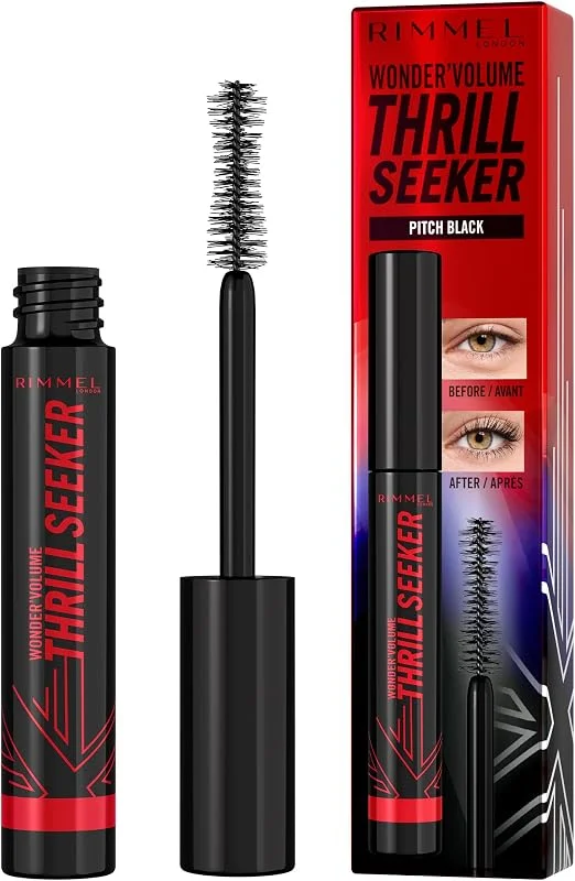 Rimmel London Wonder'Volume Thrill Seeker, 004 Pitch Black, mascara, mascara — Soin de la peau