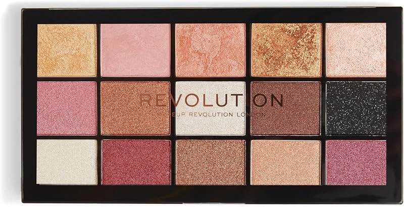 Revolution Reloaded Eyeshadow Palette, Affection, 15 Shades — Maquillage