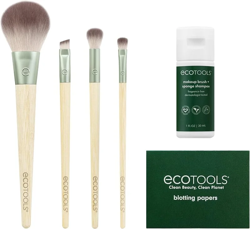 EcoTools Limited Edition Merry Must-Haves Kit, Visage & Eyeshadow Makeup Brushes, Brush — Maquillage