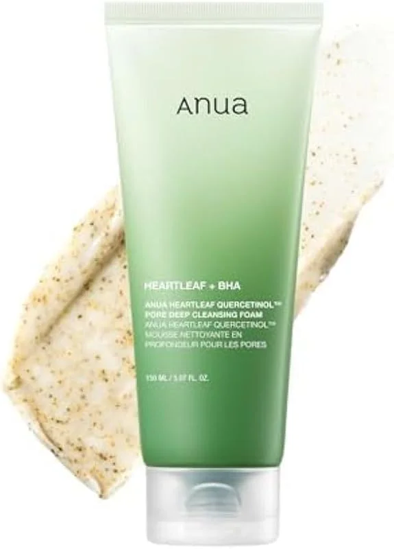 ANUA Heartleaf Nettoyant Visage Moussant – Mousse Nettoyante Acide Salicylique — Soin de la peau