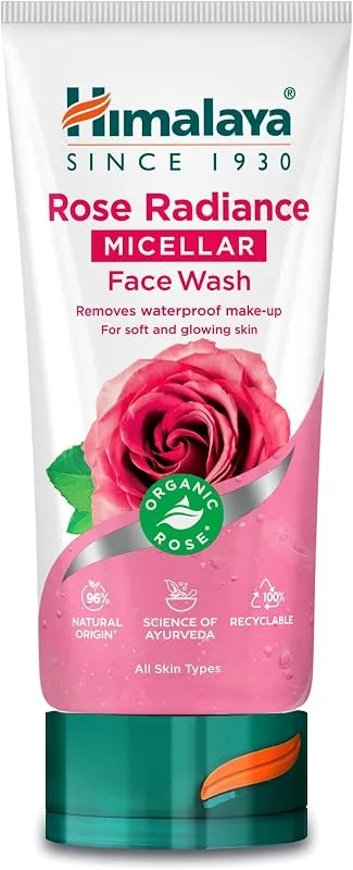 Himalaya Rose Micellaire Nettoyant visage démaquillant pour peau douce et (150 ml) — Soin de la peau