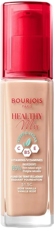 Bourjois Healthy Mix Clean and Vegan Foundation 30ml - 51.5C Rose Vanilla — Maquillage