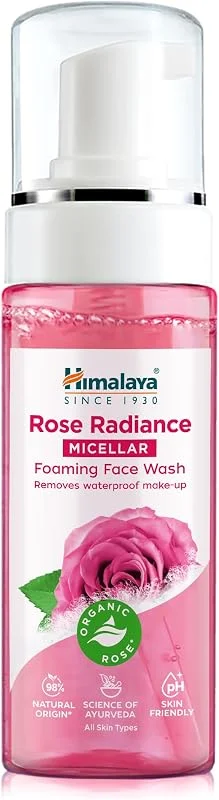 Himalaya Rose Radiance Nettoyant moussant micellaire pour le visage, élimine le — Soin de la peau