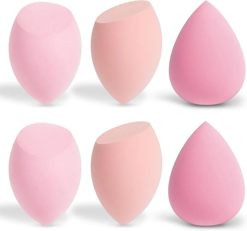 AiQInu 6pcs Eponge Maquillage Fond de Teint, Eponge Fond de Teint, Blender Maquillage, Éponge
