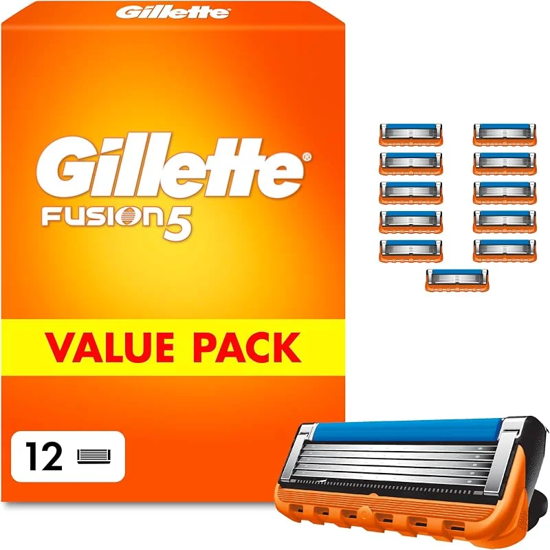 Gillette Lames de Rasoir Homme Fusion 5, Pack de 12 — Complements alimentaires