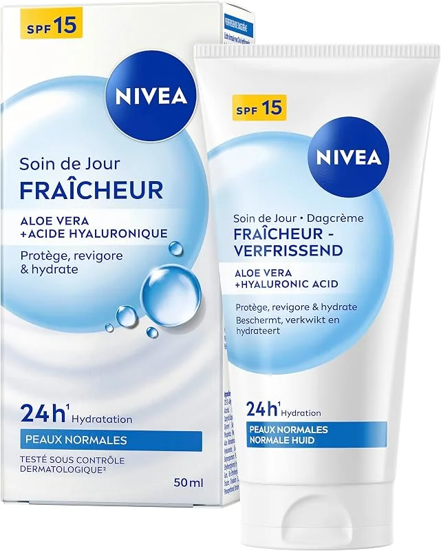 NIVEA - Soin De Jour Fraîcheur - Crème Visage FPS 15 - Hydratation Intense 24H — Soin de la peau