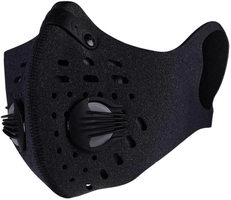 Masque à poussière en carbone activé, masque à visage noir réutilisable Filtrat — Soin de la peau