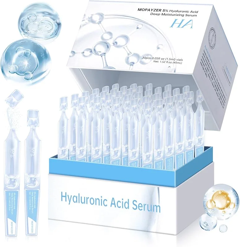Lot de 30 flacons de sérum d'acide hyaluronique à 5 % de fioles ultra-hydratantes — Soin de la peau