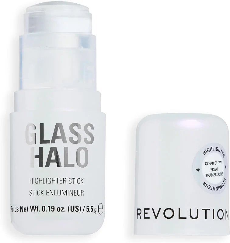 Revolution Glass Halo Highlighter Stick, Enrichi en Peptides & Vitamine E pour un Éclat — Maquillage