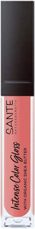 Sante Naturkosmetik Intense Color Gloss N°04 Sparkling Coral Naturel Finition Brillante — Maquillage