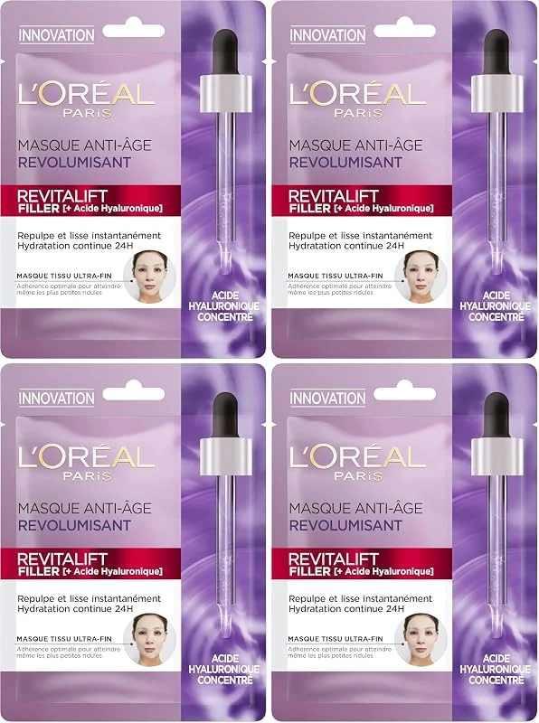 L'Oréal Paris - Masque Tissu Visage au Sérum Anti-Rides Revolumisant - Hydratation — Soin de la peau