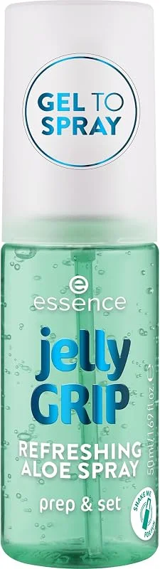essence Jelly GRIP REFRESHING ALOE SPRAY - humidifiant, hydratant - 50 ml — Maquillage
