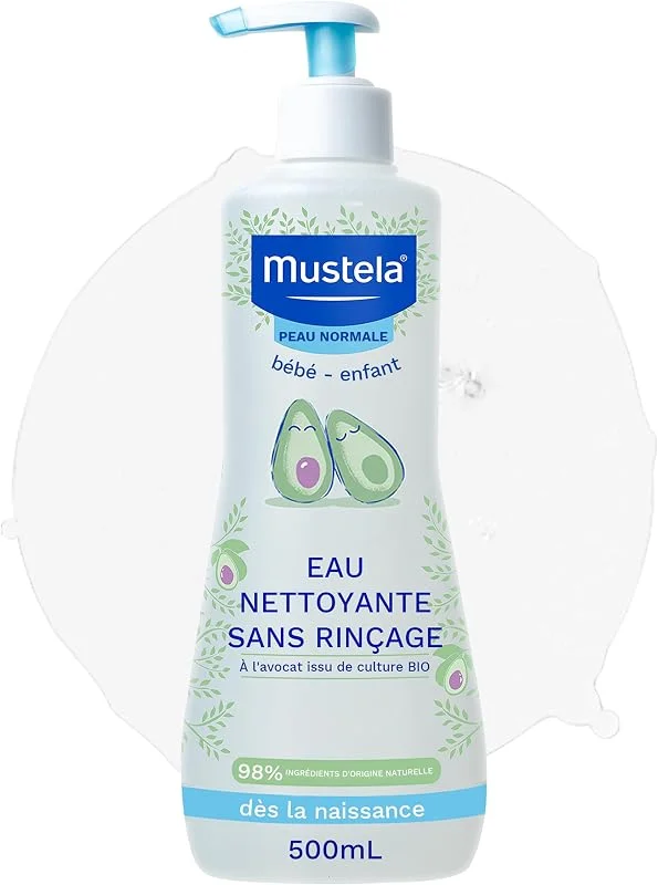 Mustela Eau Nettoyante Bébé Sans Rinçage à l'Avocat BIO 500ml — Soin de la peau