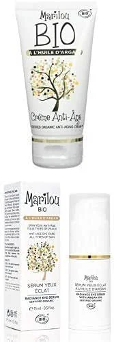 Duo Produit de beauté MARILOU BIO - Gamme Argan -Crème anti age à l'huile d'Argan — Soin de la peau