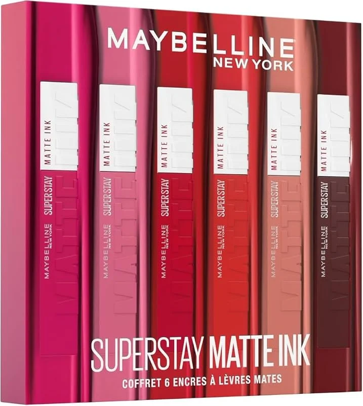 Maybelline New York Superstay Matte Ink Coffret 6 Rouges à Lèvres Mat — Maquillage