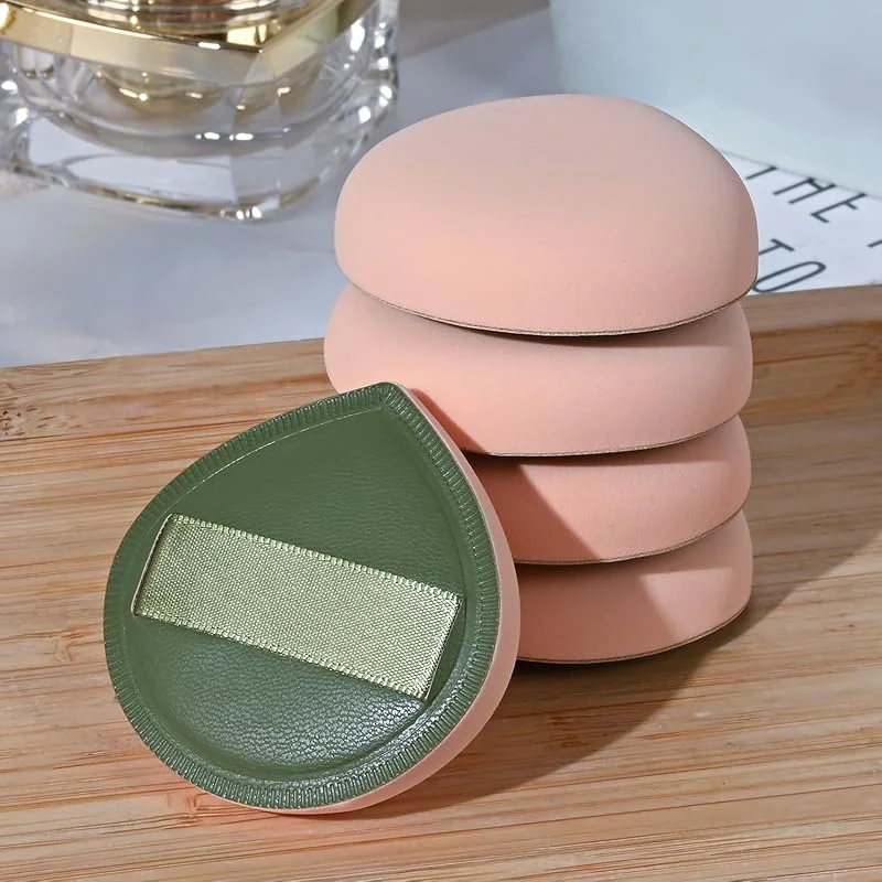 Lot de 5 éponges de maquillage en forme de goutte pour fond de teint Vert