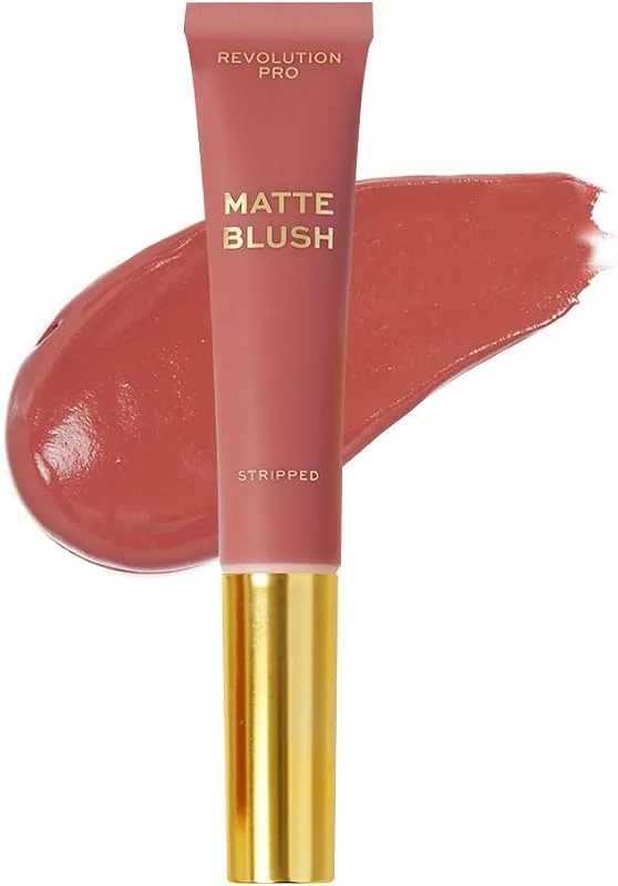 Revolution Pro- Iconic Matte Cream Blush- Wand Stripped Pink, Lightweight formula — Maquillage