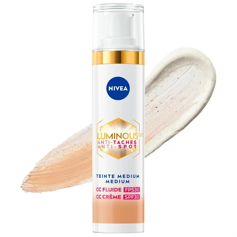 NIVEA CC Crème Anti-Taches Luminous 630, Teinte Medium, 40 ml — Maquillage