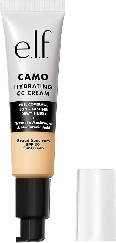 e.l.f. Crème hydratante Camo CC - SPF 30 - Fond de teint correcteur de couleur pour une — Maquillage