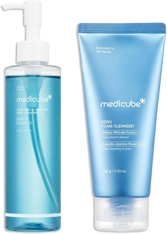 medicube Duo Double Nettoyage Pores - Routine Peau Nette: Huile Démaquillante Zéro — Soin de la peau