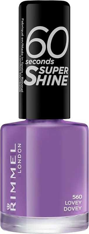 Rimmel 60 Seconds Super Shine - Vernis à Ongles Lovey Dovey 8 ml Mauve — Maquillage