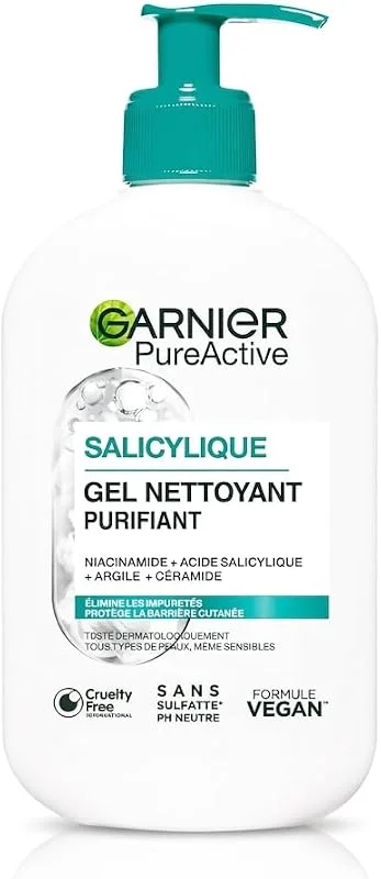 Garnier Gel Nettoyant Salicylique Purifiant Anti-Imperfections 200ml — Soin de la peau