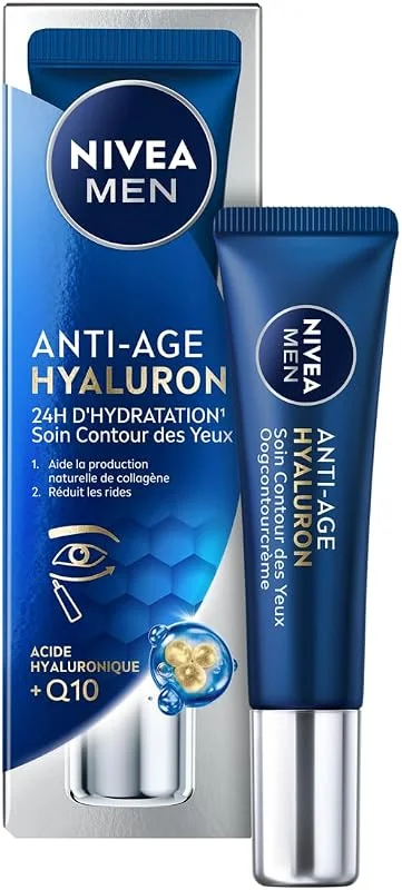 NIVEA MEN Soin Contour des Yeux Anti-Age Hyaluron Revitalisant, 15 ml — Soin de la peau