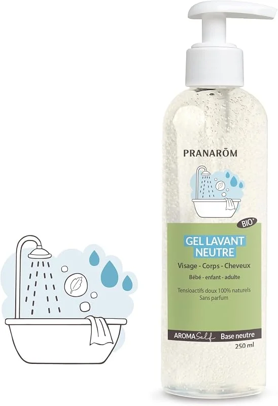 Pranarôm Gel Lavant Neutre Bio Aromaself 250 ml — Soin de la peau