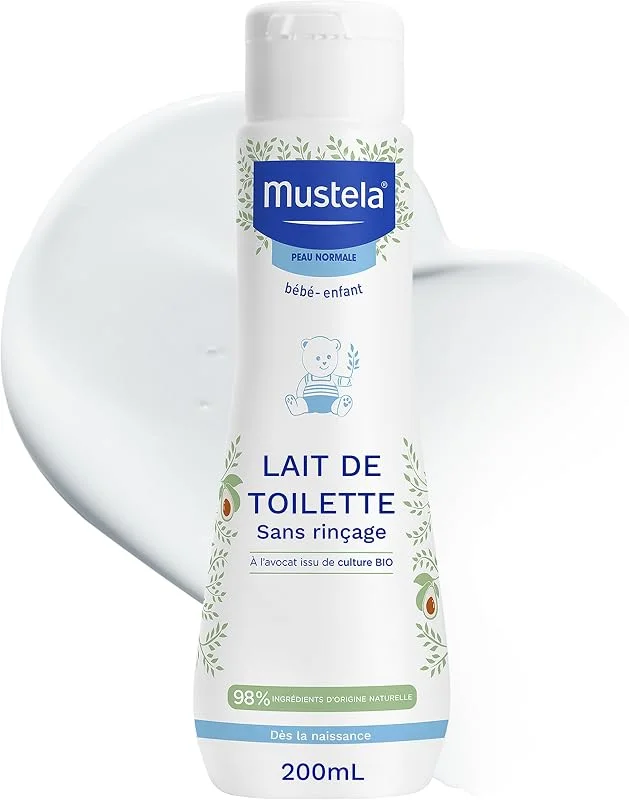Mustela Lait de Toilette Bébé Sans Rinçage 200ml — Soin de la peau