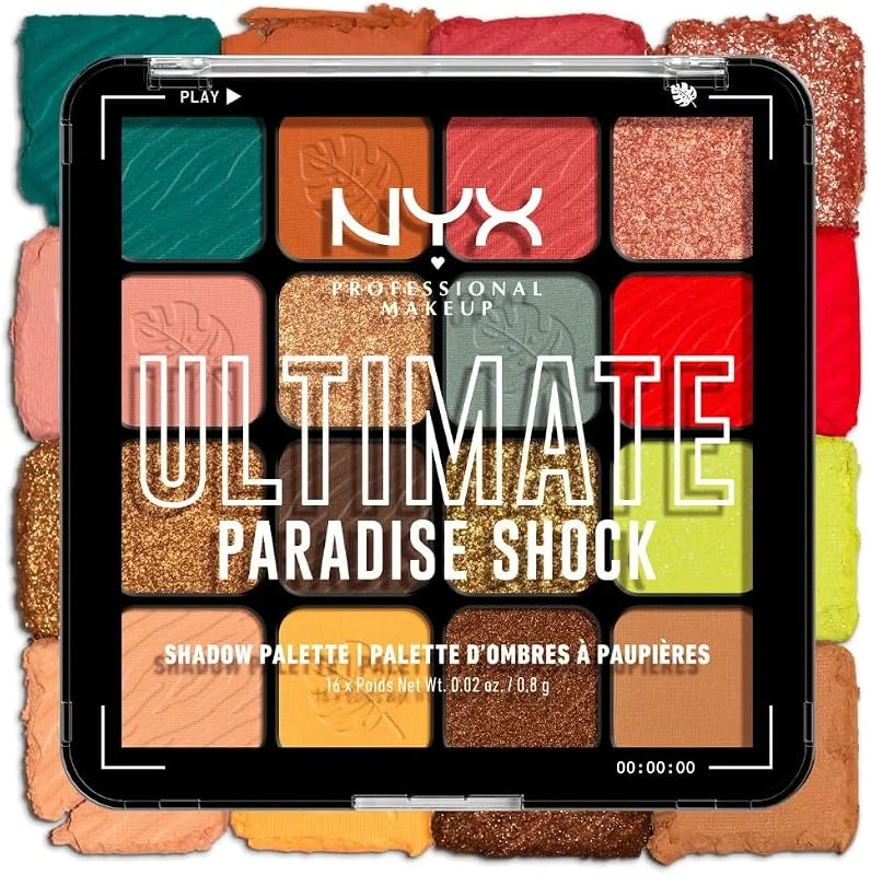 NYX Professional Makeup Palette Fards Paupières 16 Couleurs Paradise Shock — Maquillage