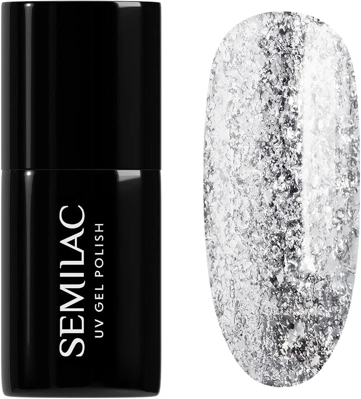 Semilac Vernis à ongles UV 292 Silver Shimmer 7 ml — Maquillage