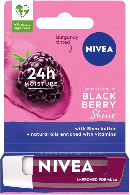 NIVEA Rouge à lèvres Blackberry Shine, 4, 8 g de soin — Maquillage