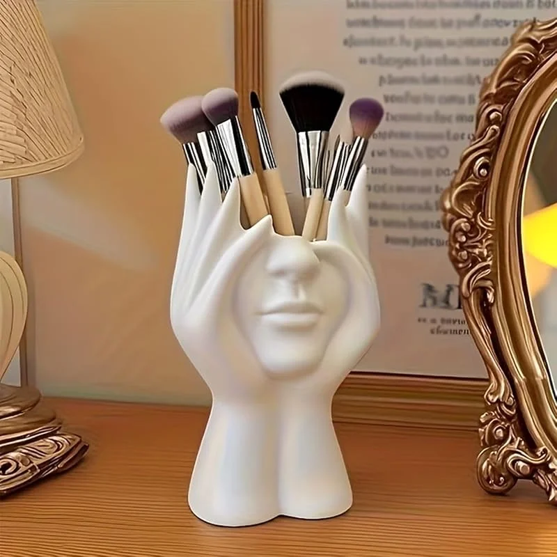 Unique Creative Body Art en forme de corps humain Porte-pinceaux de maquillage Pot à crayons Boîte