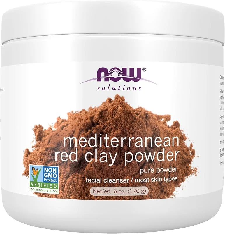 Now Foods, Solutions, Moroccan Red Clay, Facial Detox, Powder, 6 oz (170 g) — Soin de la peau