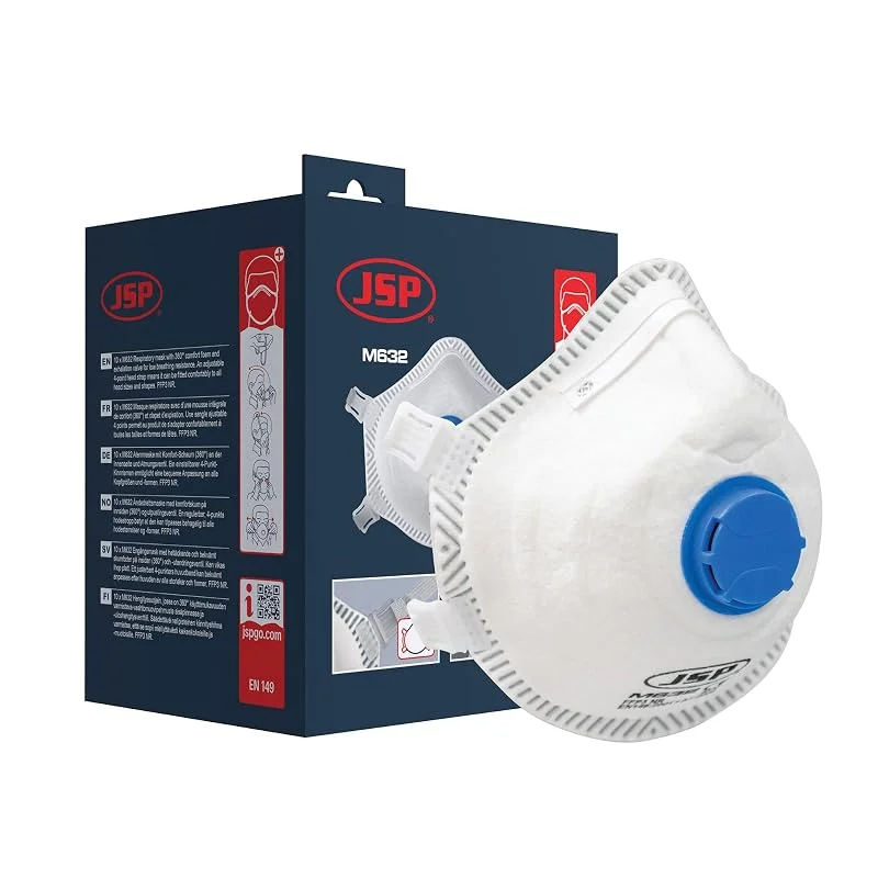 JSP M632 FFP3 Masque Anti-Poussière avec Valve (Boîte de 10) — Soin de la peau