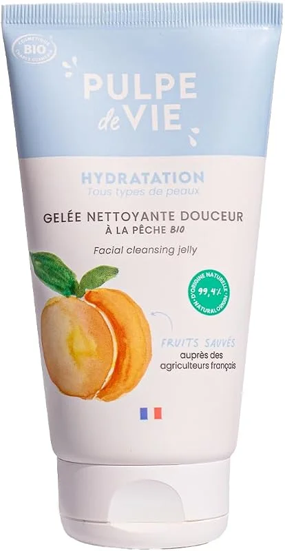Pulpe de Vie - Gelée Nettoyante Visage 150ml - A la Pêche Upcyclée - Mousse — Soin de la peau