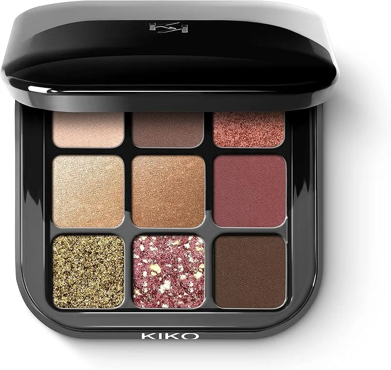 KIKO Milano Glamour Multi Finish Eyeshadow Palette 03, Palette De 9 Ombres À Paupières — Maquillage