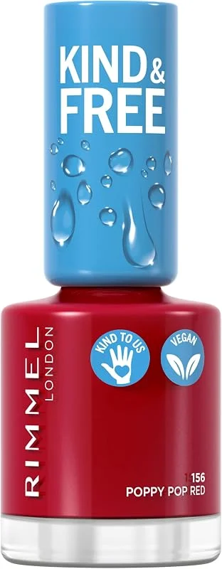 Rimmel - Vernis à ongles Kind & Free - 156 Poppy Pop Red — Maquillage