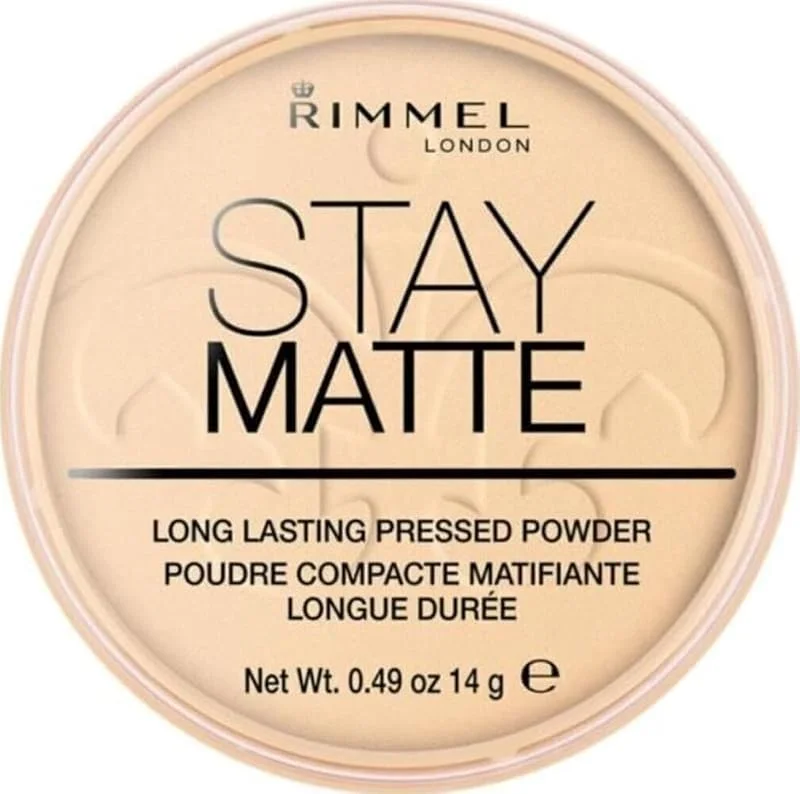 Rimmel - Poudre Compact Stay Matte - Anti-Brillance - Fini Mat et Naturel - 001 — Maquillage