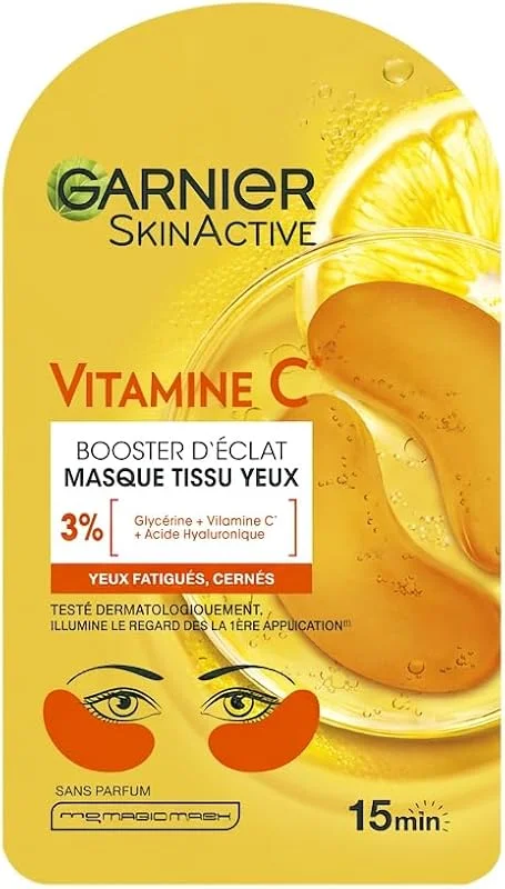 Garnier Masque Tissu Yeux Vitamine C Booster Éclat Contour Yeux 15min — Soin de la peau