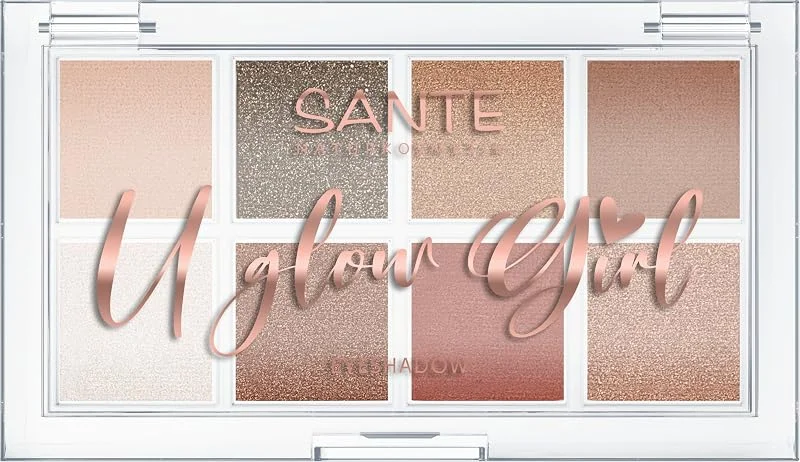 SANTE Naturkosmetik U Glow Girl Eyeshadow Palette 01 My Berry Bestie 8 fards à — Maquillage