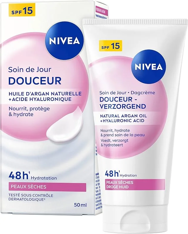 NIVEA - Soin de Jour Douceur SPF15 - Crème Visage - 50 ml — Soin de la peau
