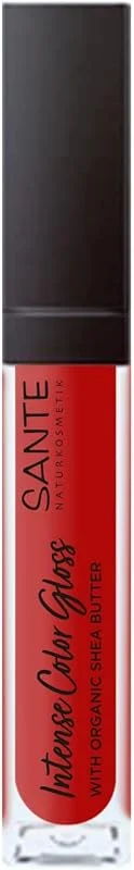 Sante Naturkosmetik Intense Color Gloss à lèvres naturel avec finition brillante au — Maquillage