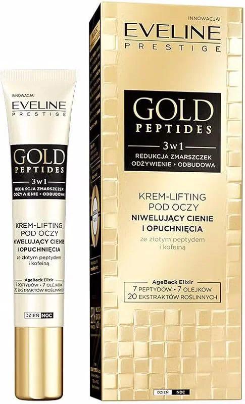 Eveline Cosmetics Gold Peptides Lifting Crème pour les yeux avec de l'or colloïdal — Soin de la peau