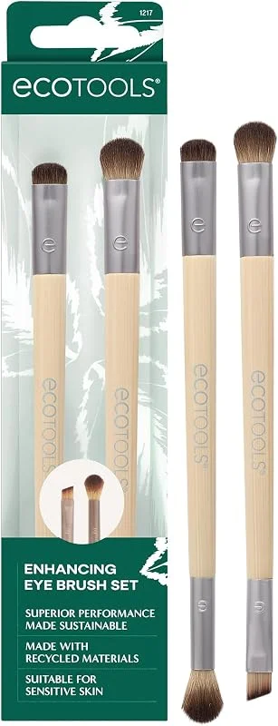 ECOTOOLS Duo de Pinceaux pour Mise en Valeur des Yeux, 1 Unité — Maquillage