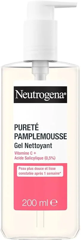 Neutrogena Gel Nettoyant Pureté Pamplemousse, Vitamine C, tube de 200 ml — Soin de la peau