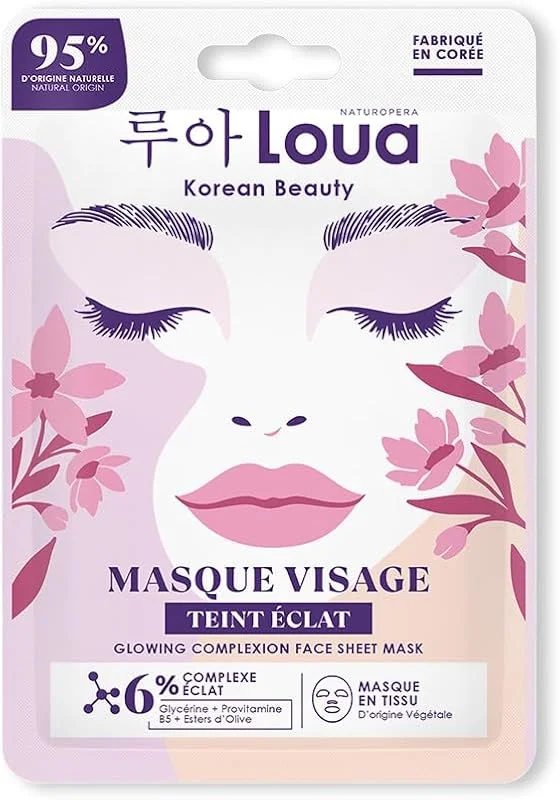 LOUA - Masque Visage Teint Éclat - K Beauty - Beauté Coréenne - Peau Lumineuse & — Soin de la peau
