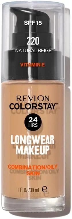 Revlon ColorStay Fond de Teint Tenue 24H, 220 Natural Beige 30 ml — Maquillage